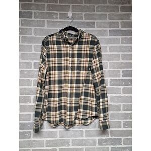 Eddie Bauer Mens Flannel Plaid Collared‎ Long Sleeve Shirt Size Medium